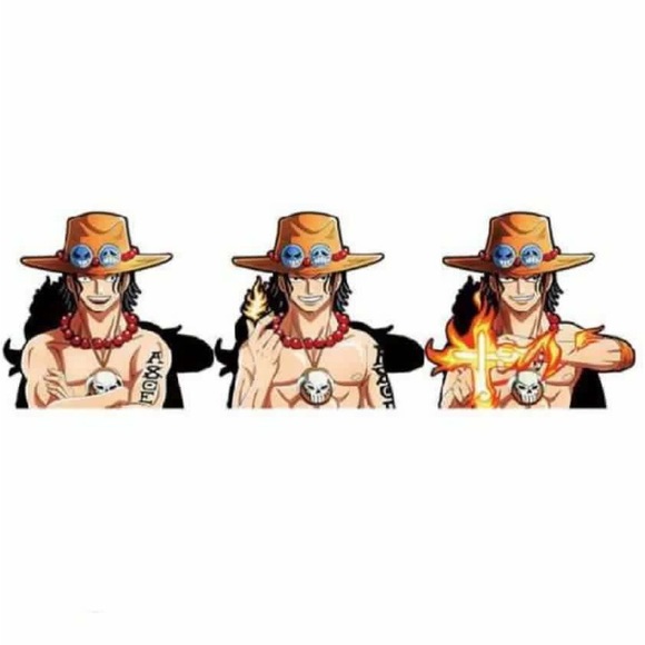 One Piece Portgas D Ace Anime Decal - Picture 1 of 1